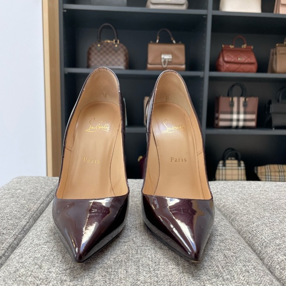 Christian Louboutin So Kate 120, Rouge Noir Patent, EU38.5 (fits a US7.5 or US8) - Picture 2 of 6